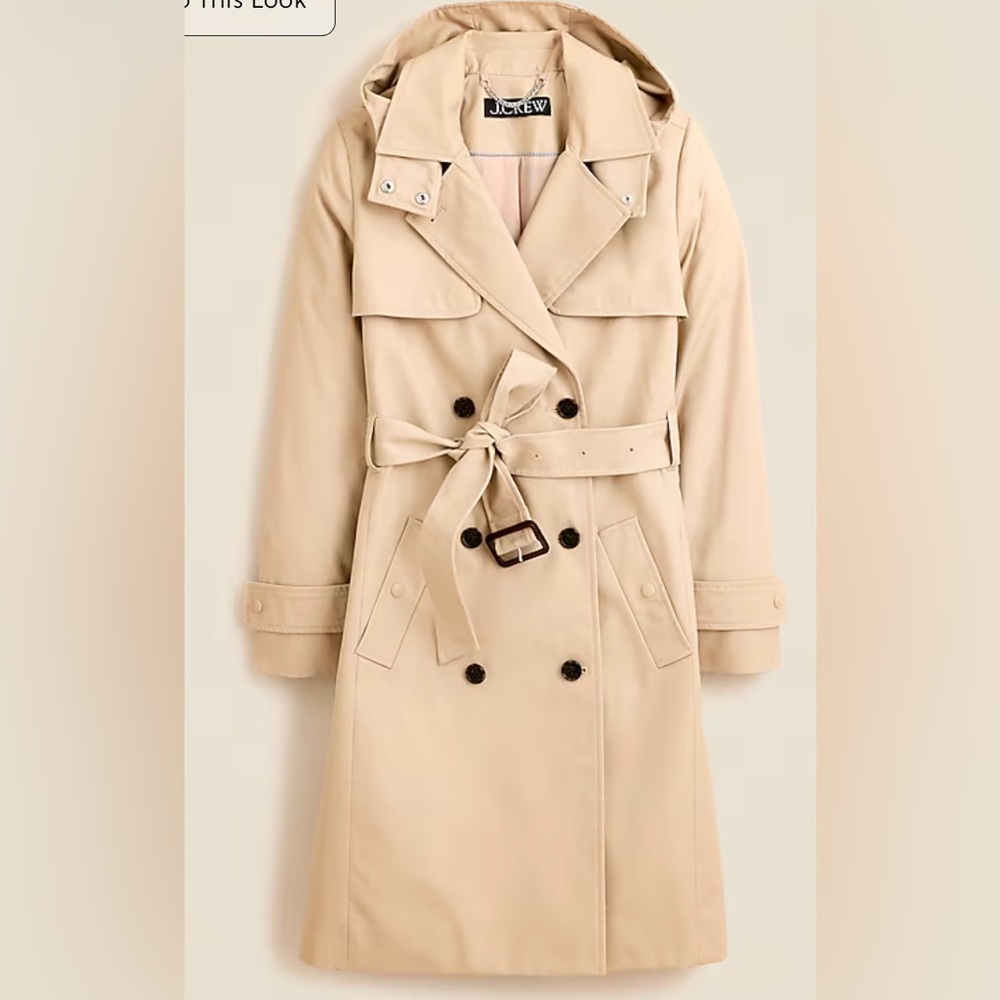 J. Crew Tan Trench Coat
